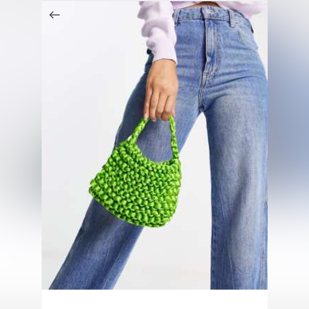 Green Woven Handbag